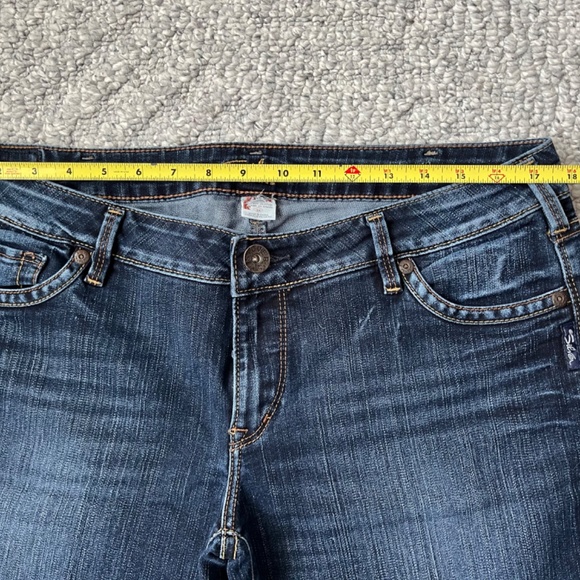 Silver Aiko Bootcut Jeans size 34 inseam 33 retro Y2K excellent condition - Picture 6 of 8